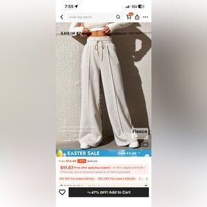 shein wide leg sweatpants !!